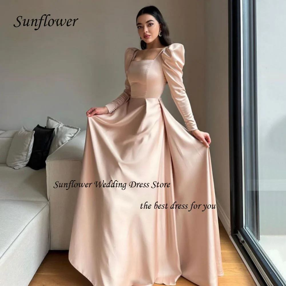 Sonnenblumen quadratischer Kragen Meerjungfrau formelles Hochzeits kleid schlanke Satin rücken freie Schnürung bodenlangen High-End benutzer definierte Ballkleider