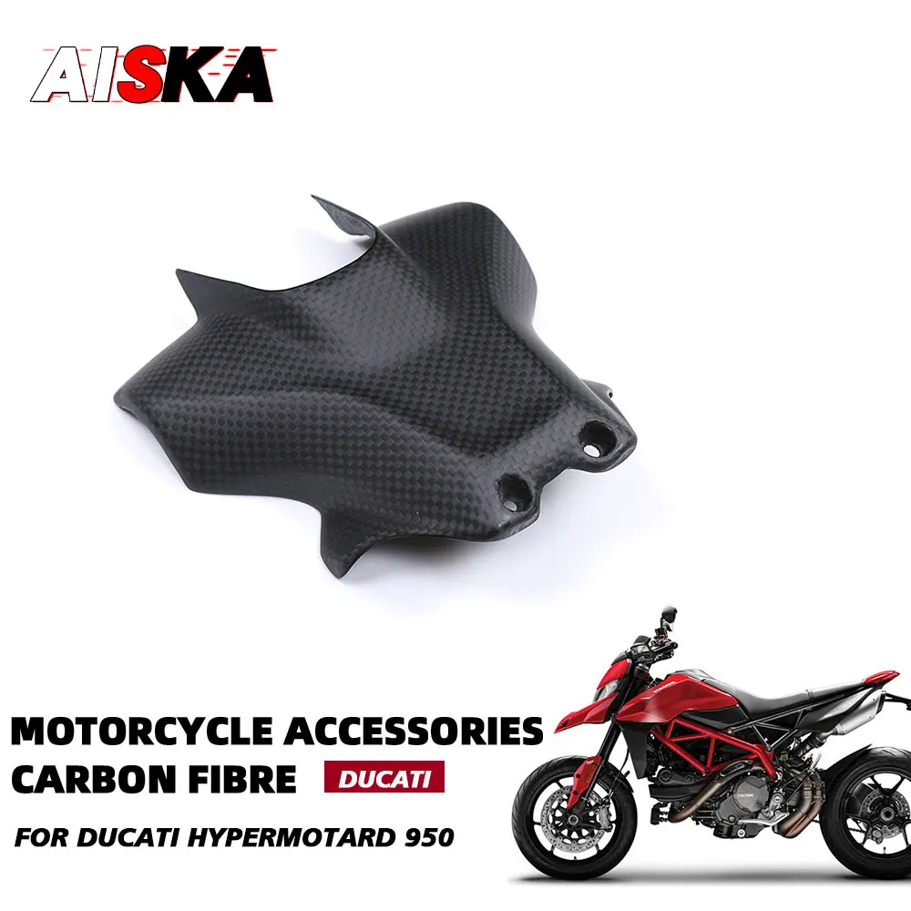 

100% Carbon Fiber License Plate Holder Motorcycle Accessories For DUCATI Hypermotard 950 SP RVE 2019 - 2024 Tail Fender Cover