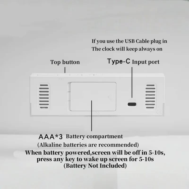 LED منبه رقمي درجة الحرارة أسبوع 2 أجهزة إنذار الضوء المحيط تعديل سطوع السرير ساعة الطاولة الإلكترونية USB بالطاقة