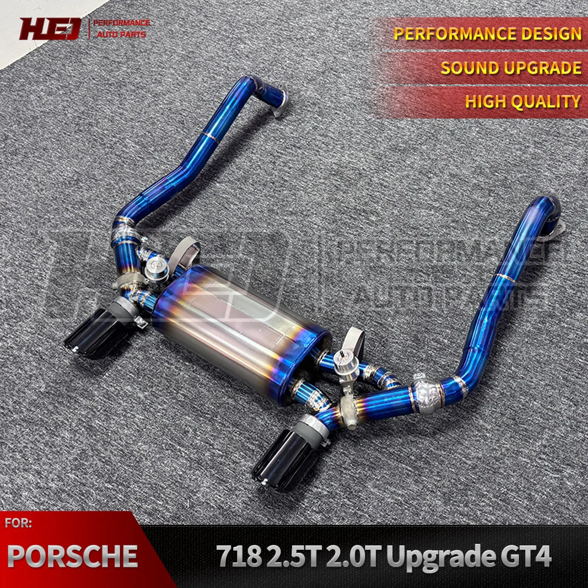 

Vortex Titanium Alloy Valvetronic Catback Exhaust with Blue Burnt Finish for Porsche 718 Boxster Cayman GT4 2017-2020 Direct Fit