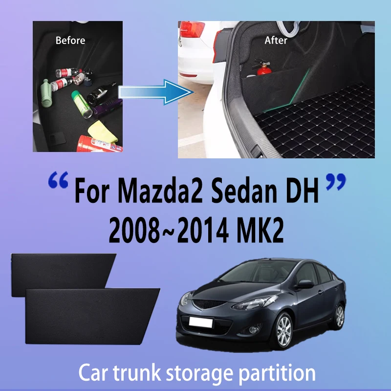 

Car Accessories For Mazda2 DH Sedan 2008~2014 13 MK2 Trunk Storage Partition Multifunction Storage Auto Interior Parts Organizer