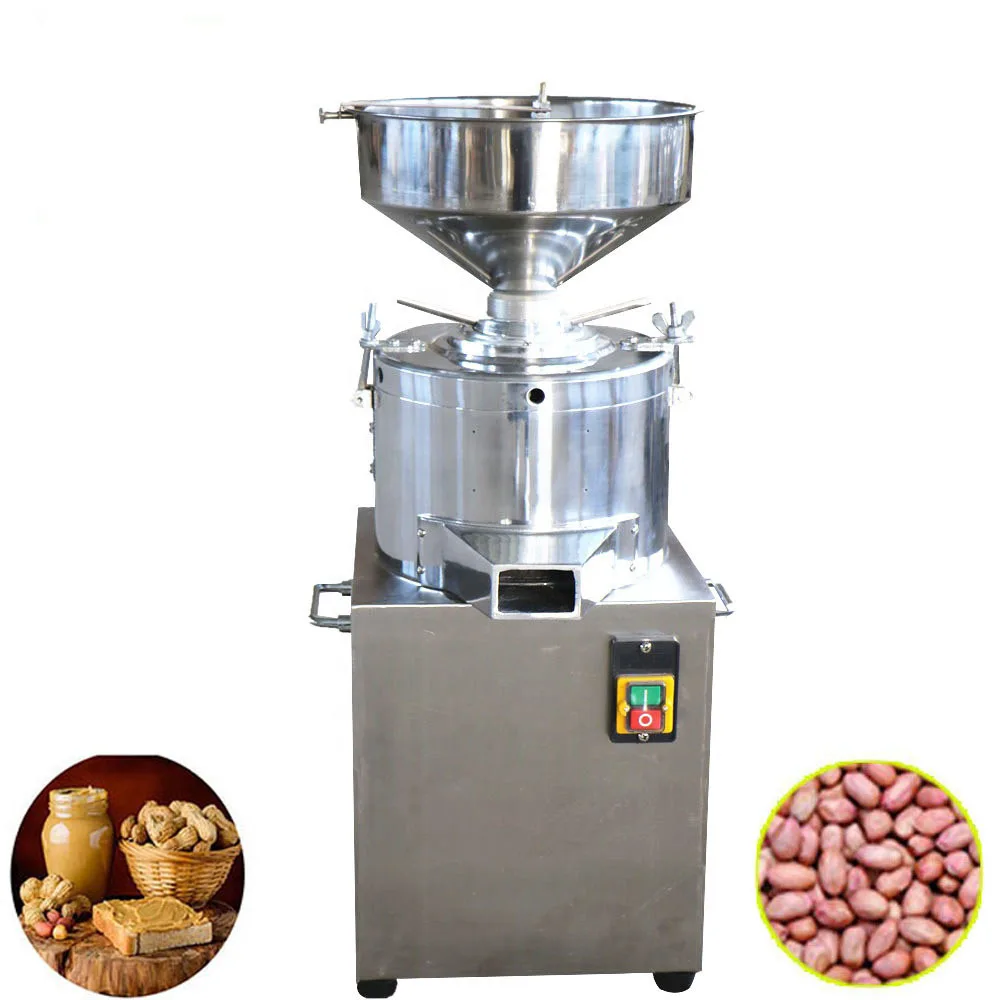 Vertical Sesame Sauce Grinder Processor Commercial Small Peanut Butter Grinding Machine Automatic Sesame Paste Machine