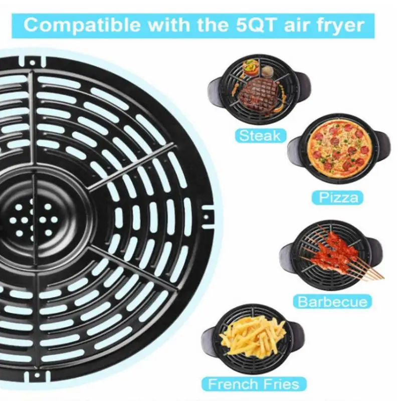 Cesta de freidora de aire antiadherente, repuesto de parrilla, piezas de freidora de aire Power Dash, placa para freír, bandeja para barbacoa