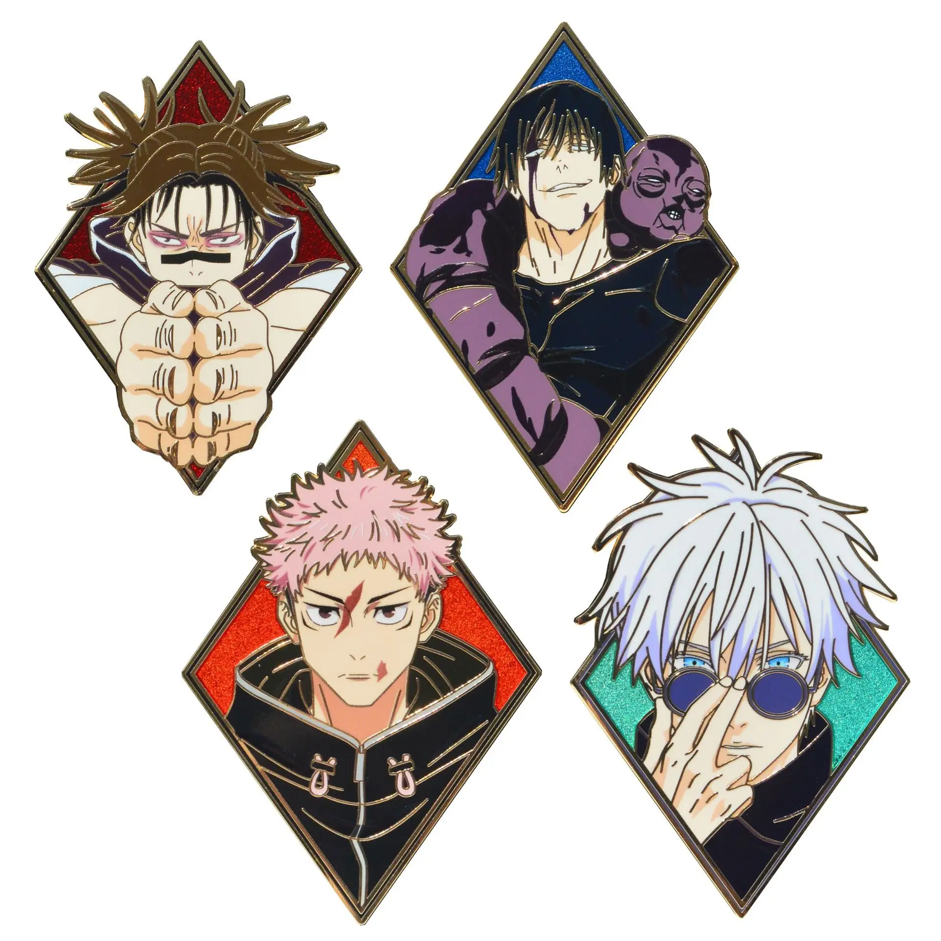 Аниме-значки и броши по Jujutsu Kaisen: эмалевые значки, кавайные подвески, броши для рюкзаков, одежды, лацканов, косплей-игрушки