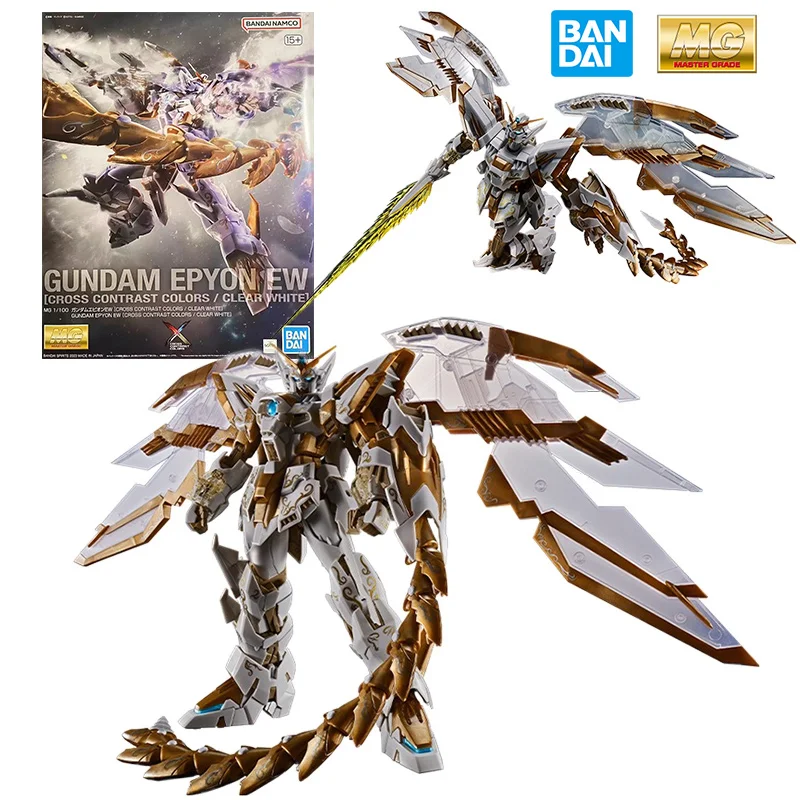 Bandai MG 1/100 Gundam Eypon EW Cross Contrast Colors Clear White Anime Original Action Figure Model Kit Ssemblr Toy Gift