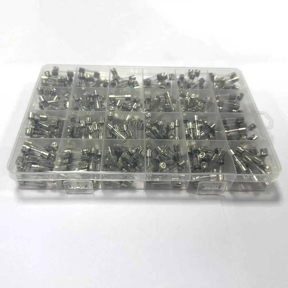 360-teiliges Sortiment an Automobilglas-Sicherungen, 250 V, 0,5 A–25 A, 5 x 20 mm, 6 x 30 mm, elektrische Sicherungen für Autos, 24 verschiedene Werte. – Detail 2