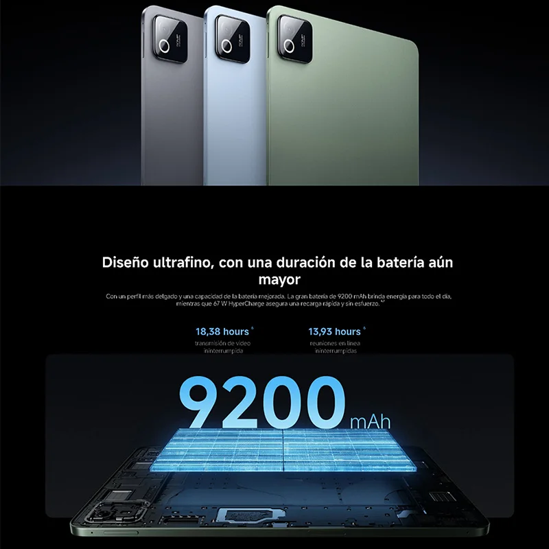 Xiaomi Pad 8 Pro,Wi-Fi,tableta,11.2″,Snapdragon® 8 Elite,50 MP Cámara,9200 mAh,IPv6 5