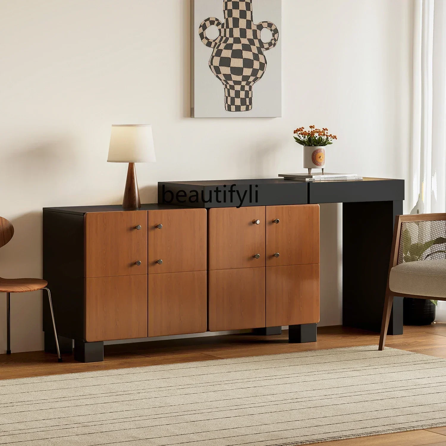 

Double door dresser bedroom simple new medieval modern storage cabinet chest integrated makeup table