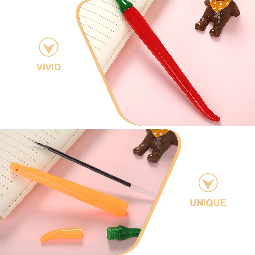 

18pcs Chili Shaped Gel Pen Cute Cartoon Stationery Red Green Yellow Color Students Office Supplies Comfortable Grip Writing