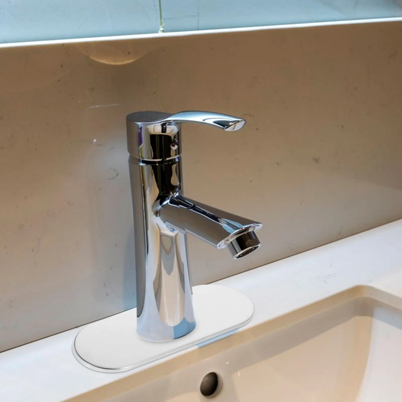 주방 수도꼭지 구멍 커버 스테인리스 스틸 데크 플레이트 매끄러운 마감 버 없음 내마모성 가정용 싱크대 공급 교체에 이상적