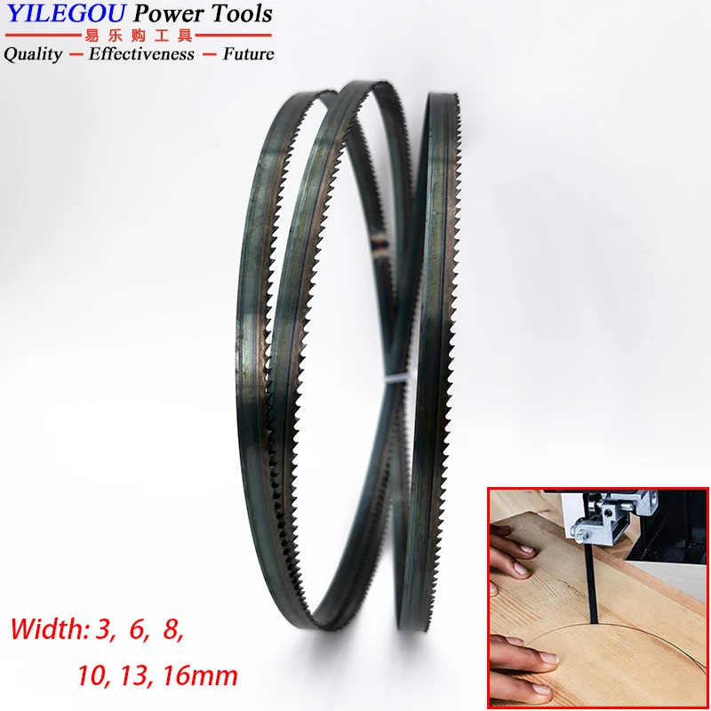 

2 Pieces 12" 2215mm Band Saw Blades Cutting Curve (Width 6, 8, 10, 13, 16mm). 12 Inch M42 Bi-Metal Saw Blade Cutting Hardwood.