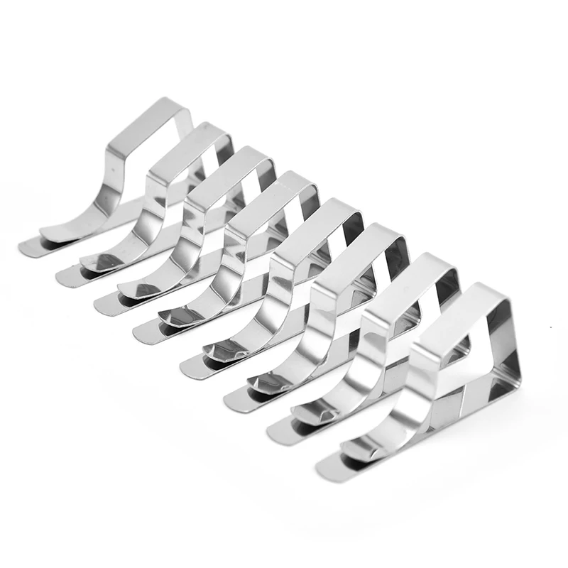 4/8PCS Stainless Steel Table Cloth Clamps Tablecloth Clip Holder for Party Table Cover Clip Holder Tablecloth Stable Clips