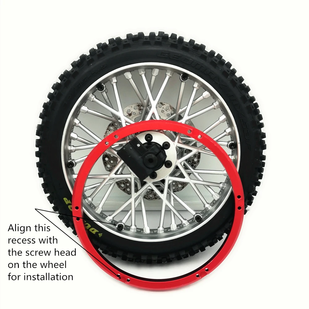 Aluminium voorwielversterkingsringen voor Losi 1/4 Promoto MX-motorfiets, compatibel met LOS46002