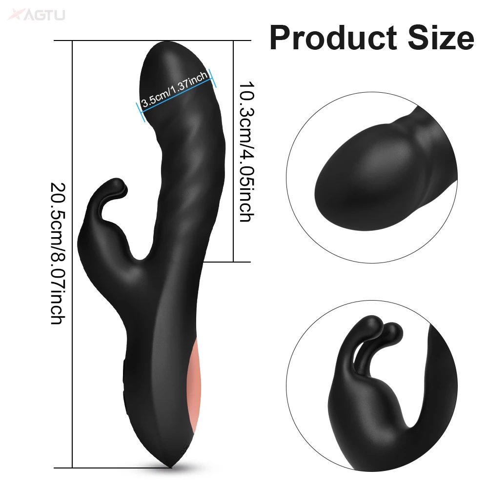 Rabbit Vibrator for Women Powerful G Spot Dildo Clitoris Stimulator Massager Silicone Sex Toys Shop Adults Goods for Female