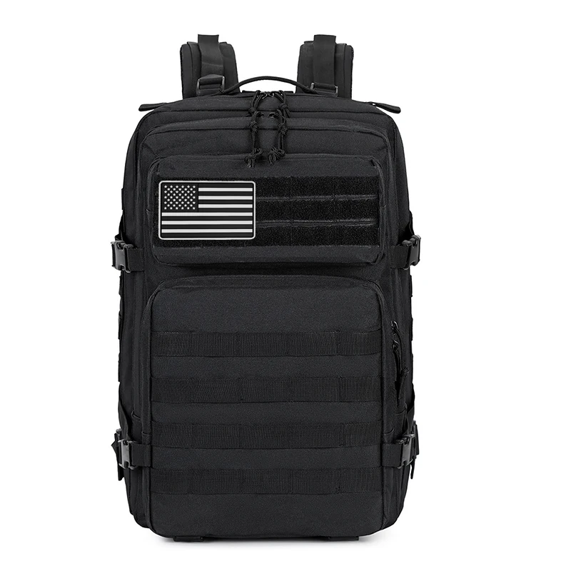 Tactical Backpack Large 3 Day Molle Bag Rucksack Bug Out Bag for Camping Hunting Hiking With U.S. Flag Velcro