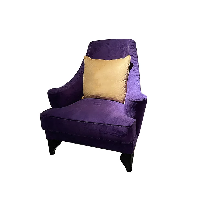 Italian-style light luxury leisure chair, postmodern Hong Kong-style single sofa chair, living room recliner