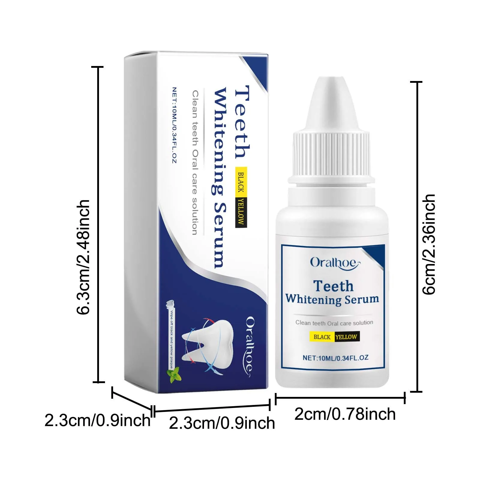 Professional Teeth Brightening Serum Whitening Essence Eliminate Stubborn Tooth Stains Non-peroxide Sensitive Teeth Dental Care