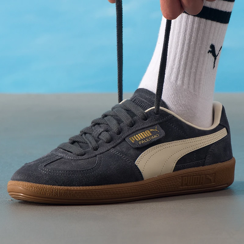 Puma Palermo Scarpe da allenamento unisex Scarpe casual basse retrò Sneakers leggere in pelle scamosciata 396463-81