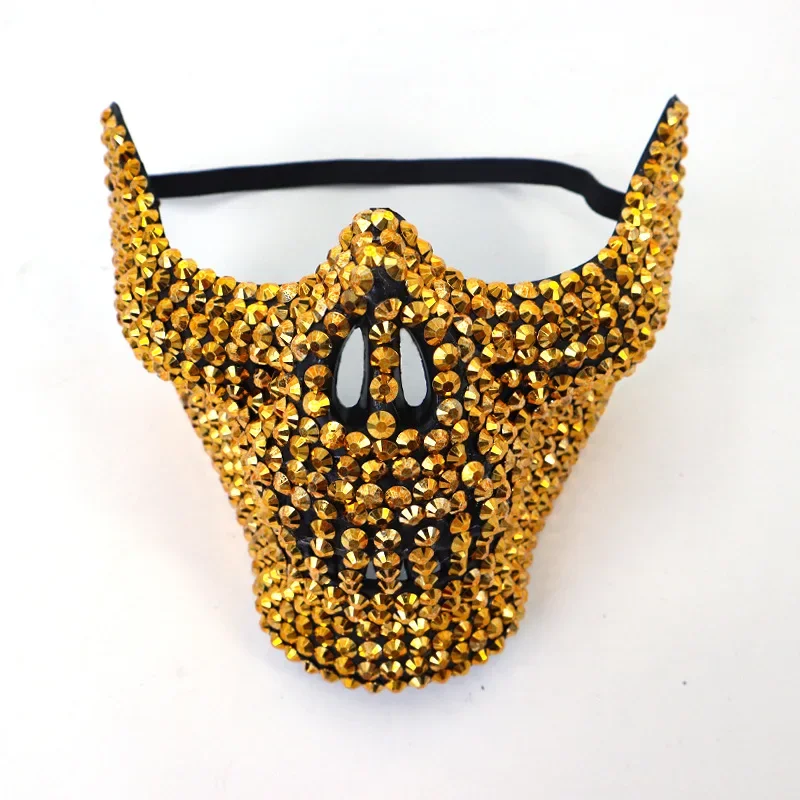 

Glitter Bling Masquerade Mask Steampunk Sequin Skeleton Mask Carnaval Party Props Proms Terror Skull Halloween Cosplay Mask