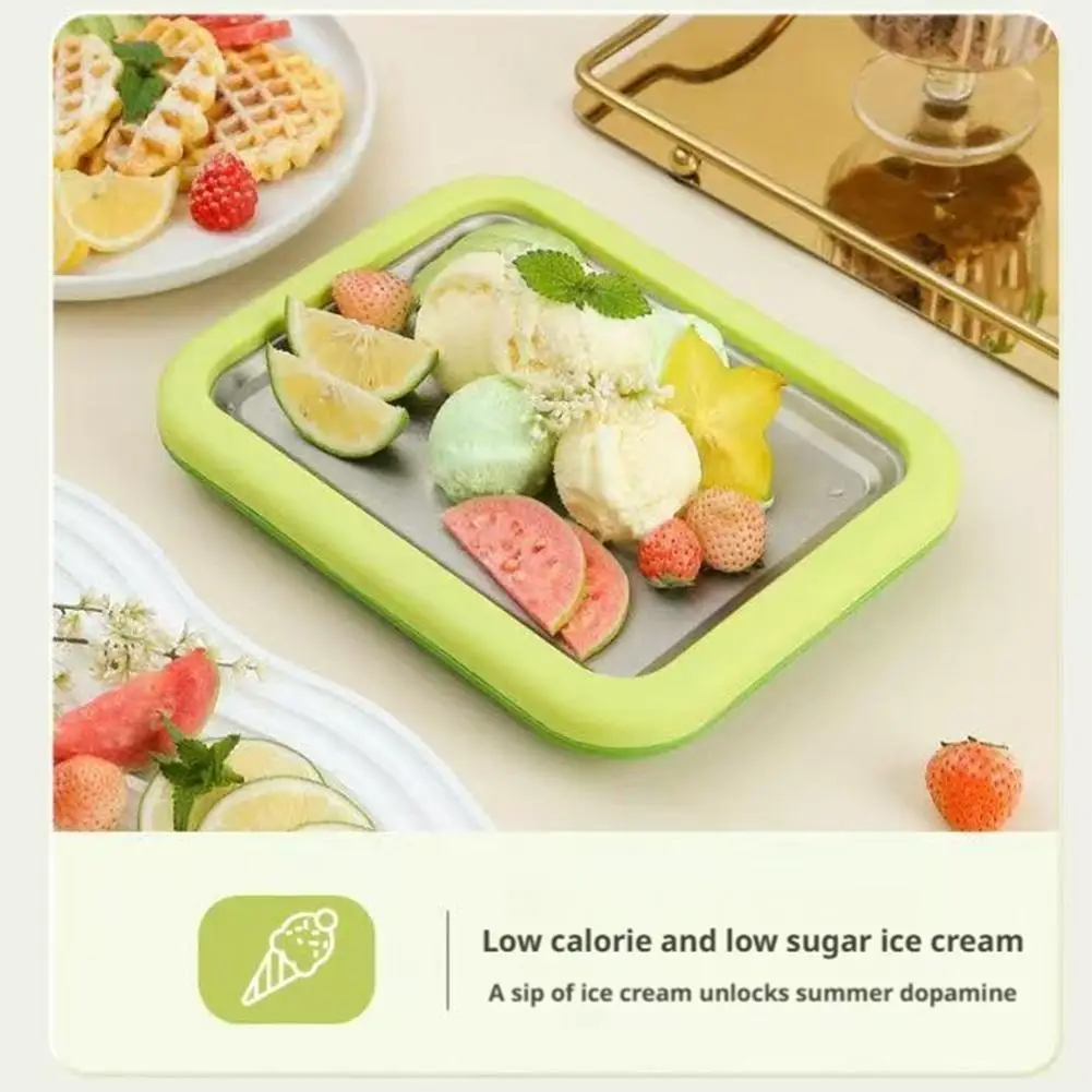 آلة الزبادي المقلي المنزلية آلة صنع الثلج المقلي الصيفية للأطفال محلية الصنع بودنغ الزبادي الفولاذ المقاوم للصدأ علبة ثلج مقلي مجمد #6