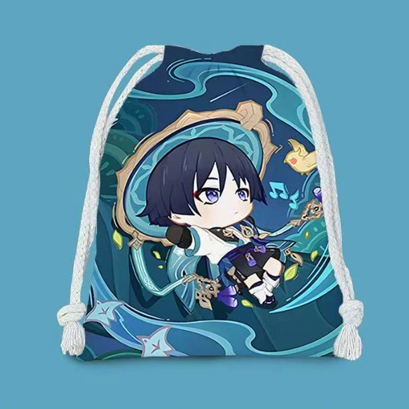 Wanderer Kabukimono Furina de Fontaine Cotton Drawstring Bags for Wedding Gift Small Plain Pouches Home Dustproof Storage Sack