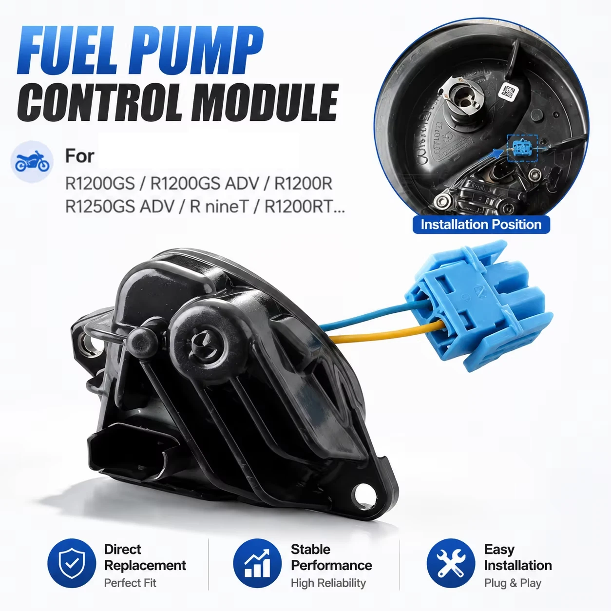 For BMW R1200GS ADV R1200R R1200RS RT R1250GS R NINET F650GS S1000XR Motorcycle Fuel Pump Electronic Control Module Accessories