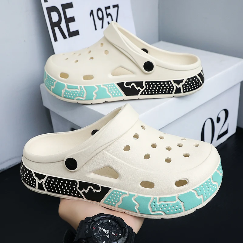 

Men's and Women's Summer Outer Wear 2025 New Beach Anti-Odor Anti-Slip Baotou Beach Slippers