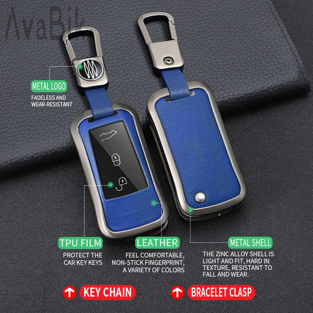 Zinc Alloy Car Key Case Shell Suitable for 06 07 08 09 old Porsche Cayenne remote key folding High-end Comfortable shell buckle