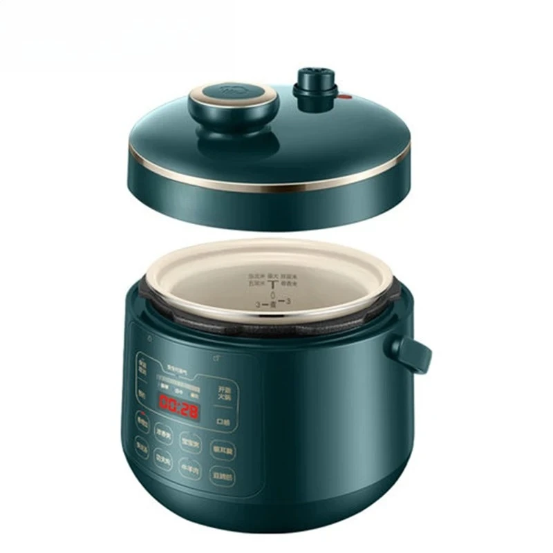 2.3L Stainless Steel Electric Pressure Cooker Multifunctional Mini Rice Cooker for Kitchen