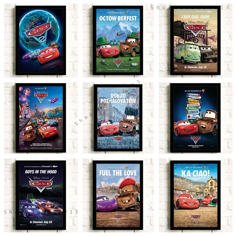 Disney Movie Cars Story Canvas Painting Pixar Racing Posters and Prints Abstract Comic Wall Art Pictures Living Room Home Decor