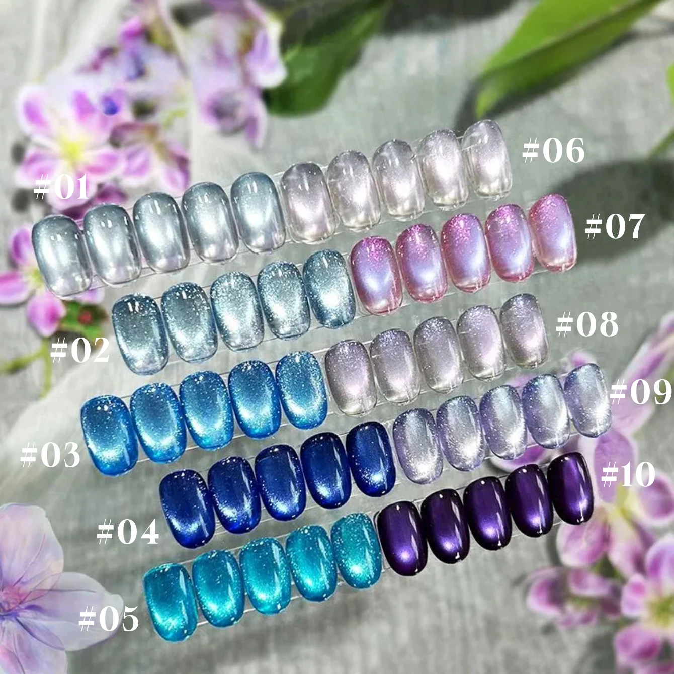 

12ML 1PCS Mysterious Island Cat Eye Gel Nail Polish Nail Art Hot Selling Cat Magnetic Gel Polish Blue Purple Nail Glue