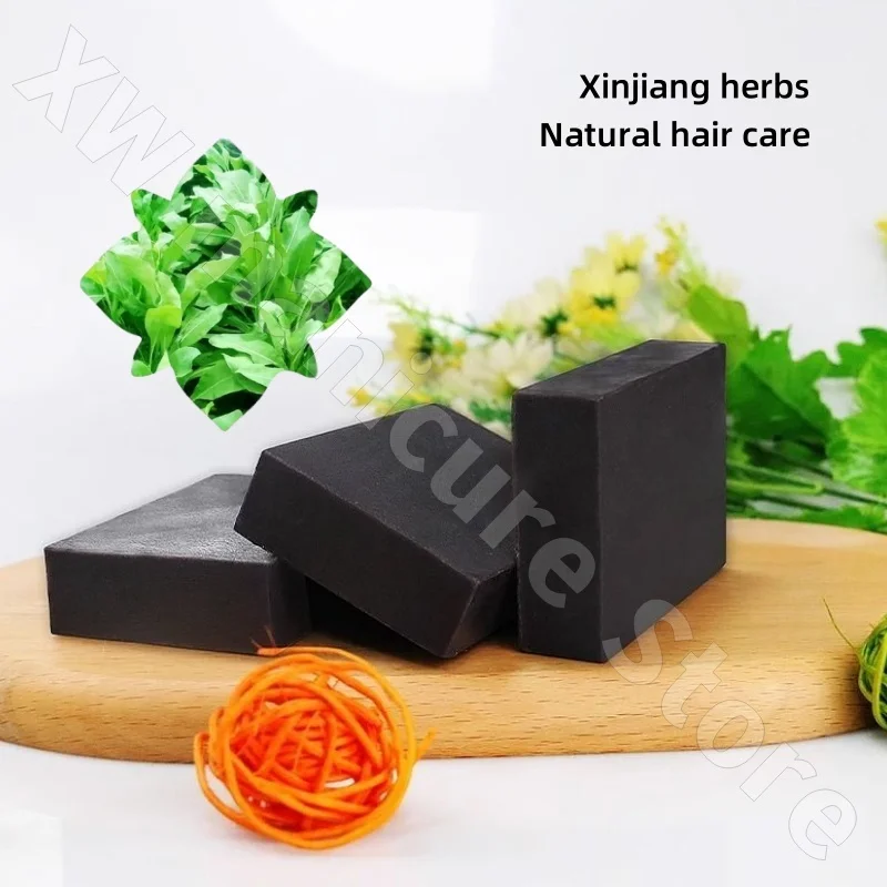 Shilu Aries Xinjiang Usman Grass Shampoo Pure Natural Polygonum Multiflorum Orchid Leaf Handmade Soap Refreshing Soft 100g