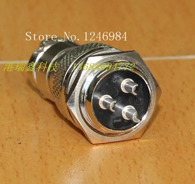 [SA]Aviation plug socket 16MM round three core aviation plug connector plug hole 125V4A--50pcs/lot