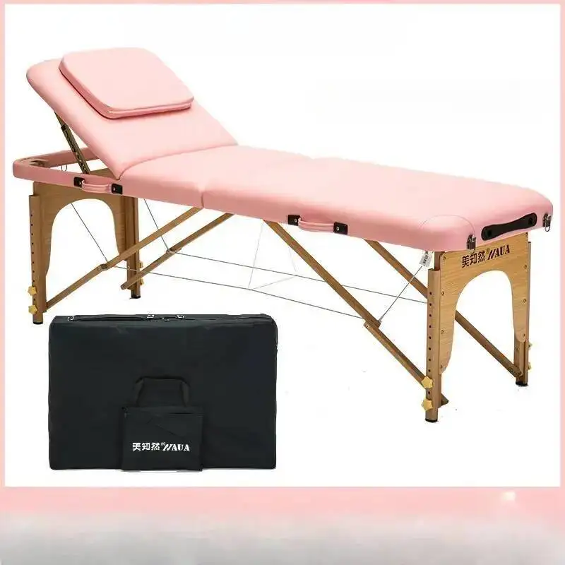 Folding Massage Beds Beauty Pedicure Face Bathroom Ear Cleaning Physiotherapy Massage Beds Spa Lit Pliant Salon Furniture MR50MB