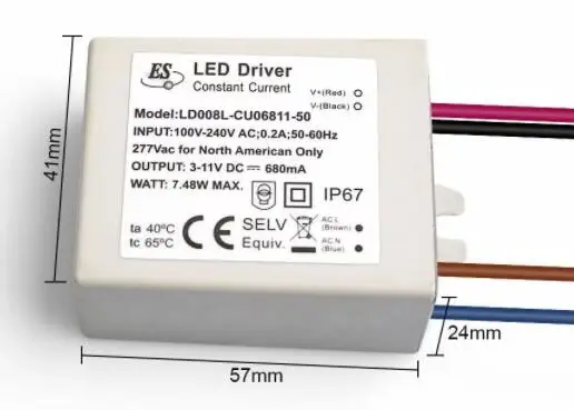 شحن مجاني مصدر الطاقة LD008L-CU06811-50 LD012L-VU05024-02 تيار مستمر LED سائق مفتاح واحد موثوقية مصغرة
