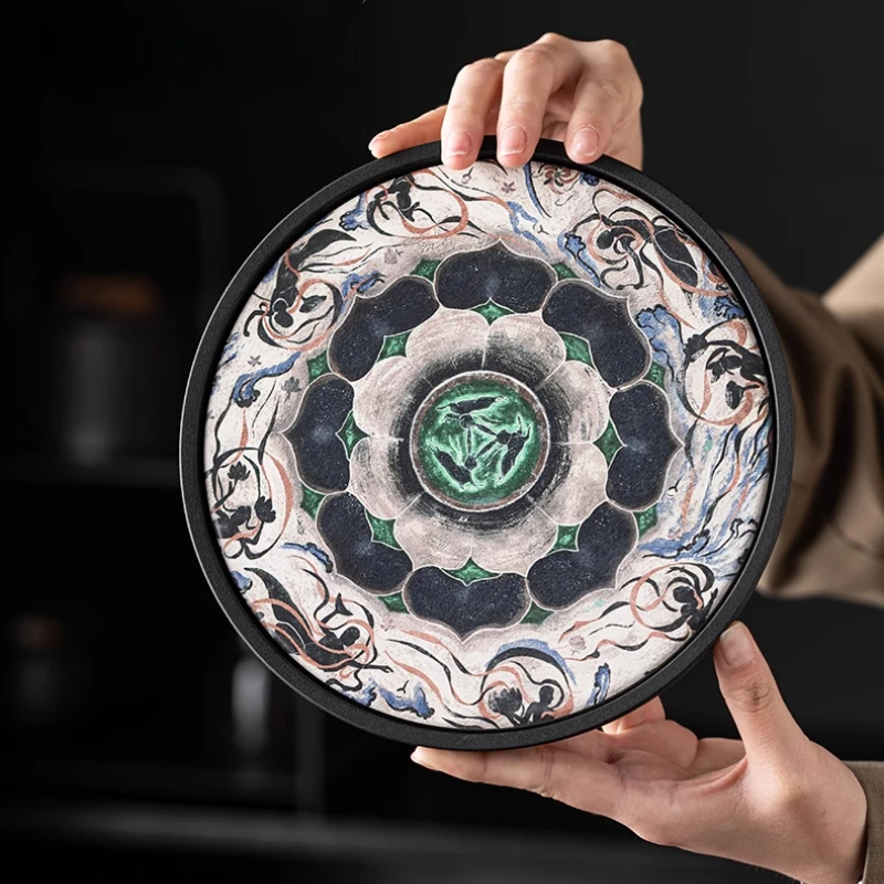 

Фрески Dunhuang Merchandise Caisson Три кролика с ушками Лотос Чайный сервиз Поднос Чайный поднос Присоска Сухой пузырьковый поднос