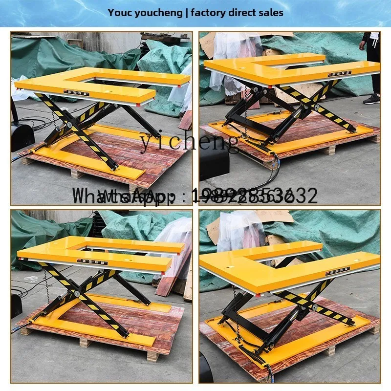 X3 small U-shaped fixed electric hydraulic lifting platform car electric platform car stacking lift