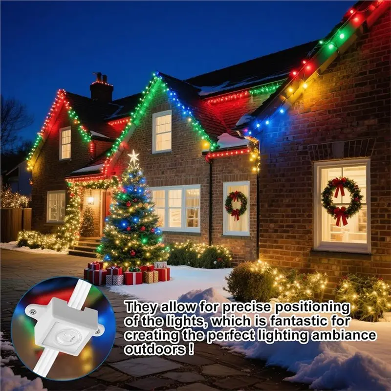 A01F-LED مشبك دعامة تثبيت الضوء لـ Govee H705 مع براغي مقاطع تركيب مقاومة للماء