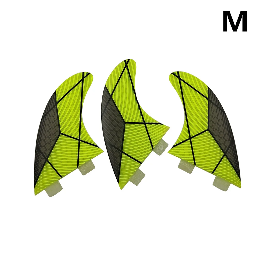 New Products UPSURF FCS Surfing Fins M Size Double Tabs Tri fin set Fiberglass Honeycomb Material tri fins surfboard fins