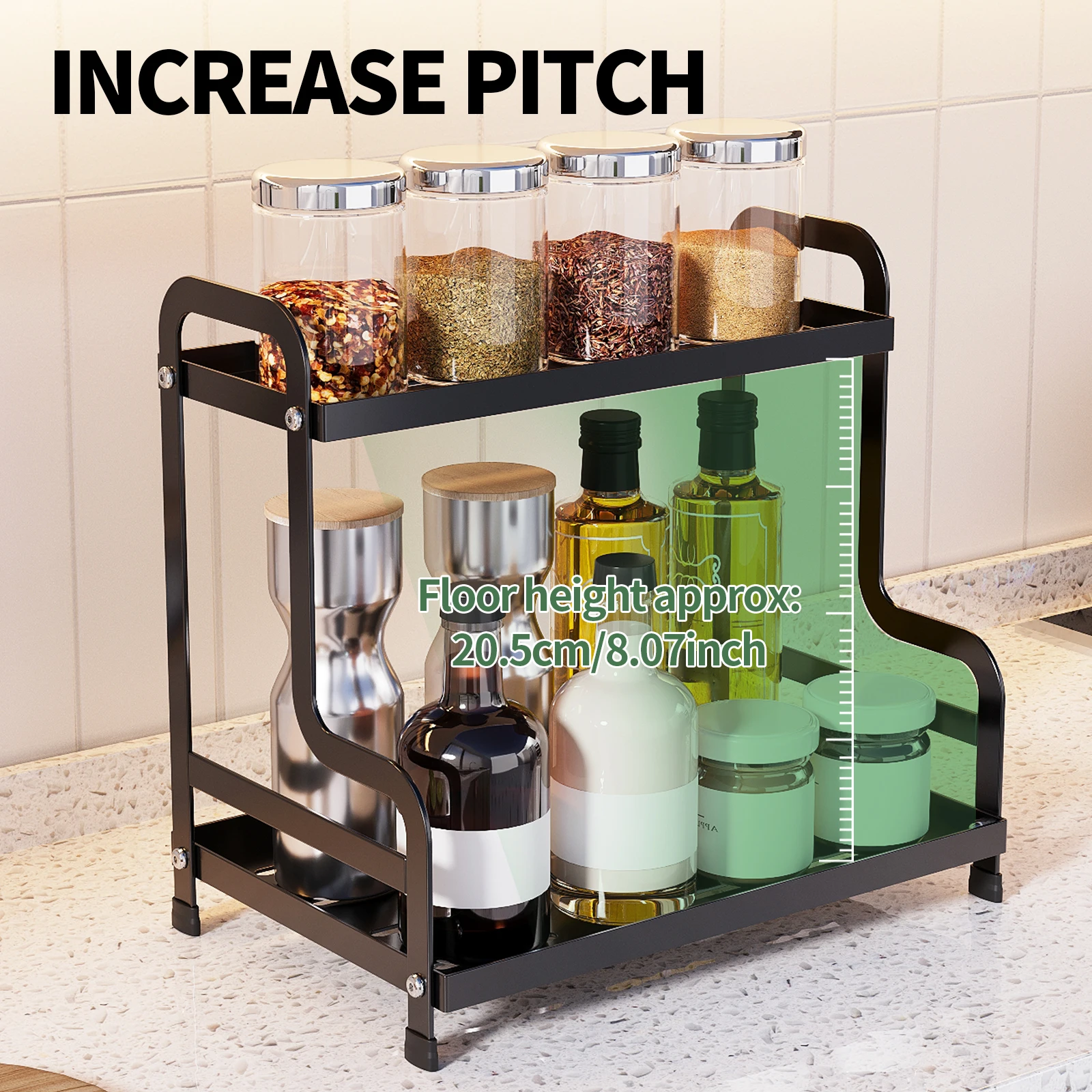 رف تخزين متعدد الوظائف على شكل حرف H من الحديد المسطح