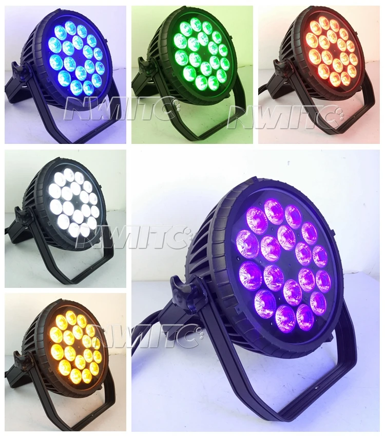 P-8 Wedding flat 18pcs 18w rgbwa uv 6in1 outdoor waterproof led par light stage lights