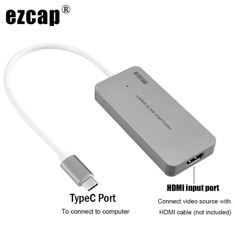 

HDMI к USB 3.0 Type C Карта видеозахвата Плата игровой потоковой передачи 1080P60 Запись для камеры PS3 PS4 Ноутбук ПК ТВ-приставка