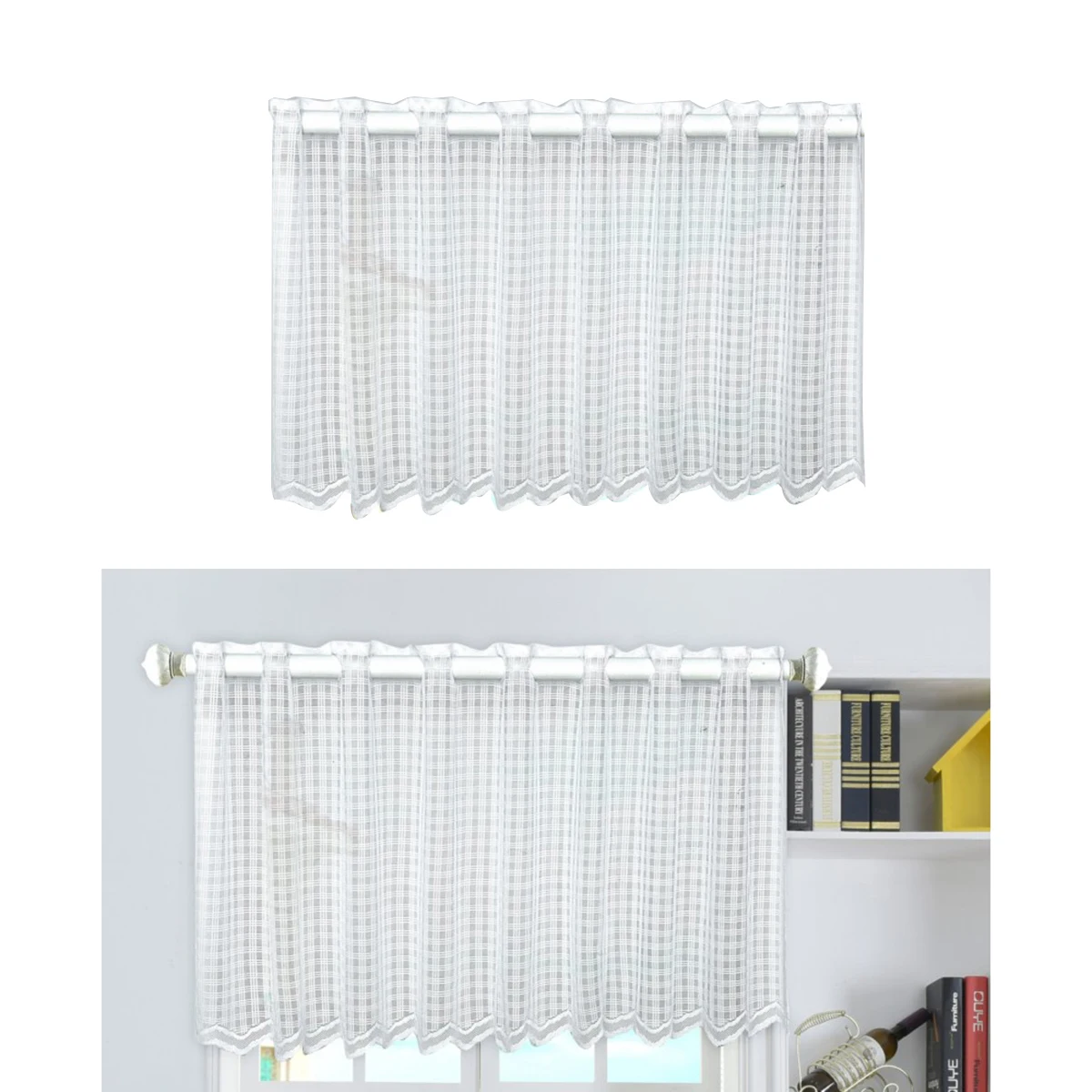 

Short Curtain Door Curtains Country Kitchen Small Cafe for Decorative Net Window