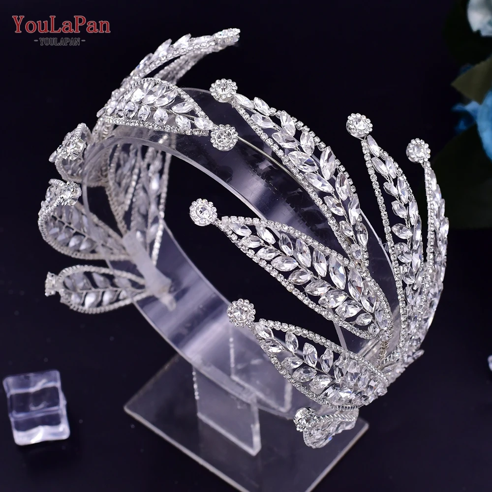 YouLaPan – accessoires de cheveux pour mariée, bandeau en strass, bijoux de tête de mariage, couvre-chef de mariée, spectacle Diadem, HP501