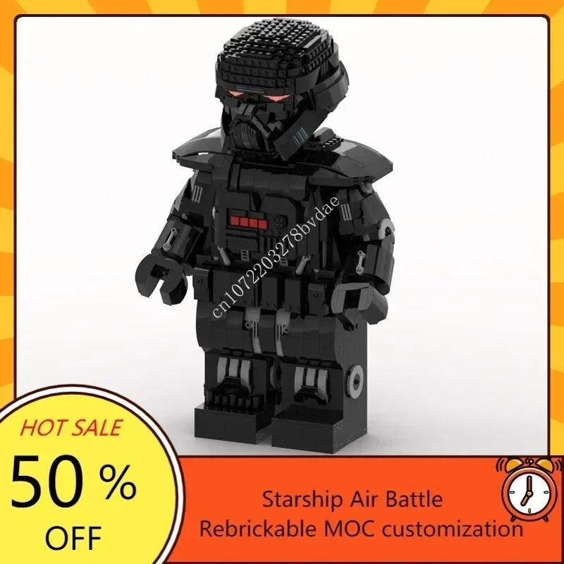 MOC Space Battle Series Dark Trooper Mega Figure Model Custom Puzzle Technology   DIY Creative Assembly Toys Kids Gifts