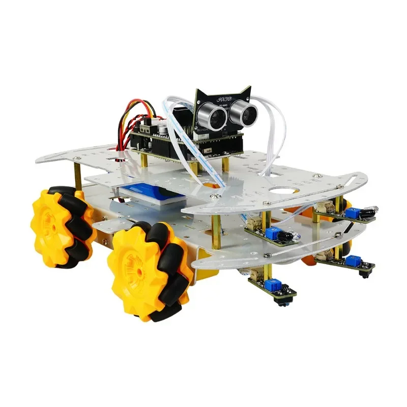 

McNum Wheel Intelligent Trolley Tracking Line Obstacle Avoidance Electric Race Trolley Kit Programmable Omnidirectional Wheel