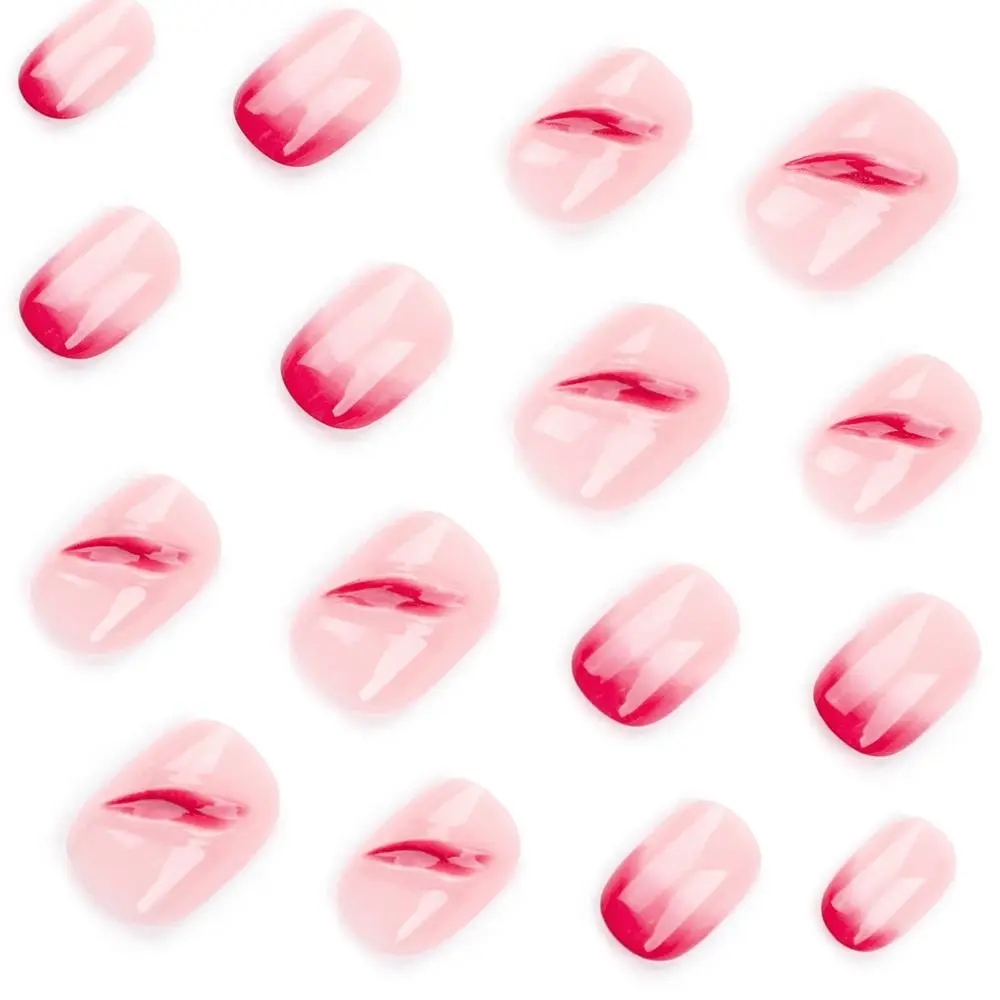 24 Stück Maniküre Lange Mandel Falsche Nägel Ballerina Stiletto Gefälschte Nials Rote Flamme Abnehmbare Französische Nagelspitzen DIY
