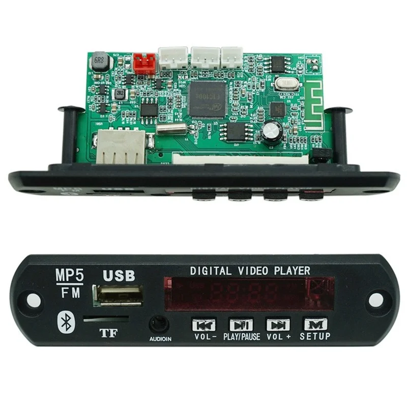 Bluetooth 5.0 MP3/WMA/WAV/APE/FLAC Decoder Board Car Audio USB TF FM Radio Module MP3 Bluetooth Music Player