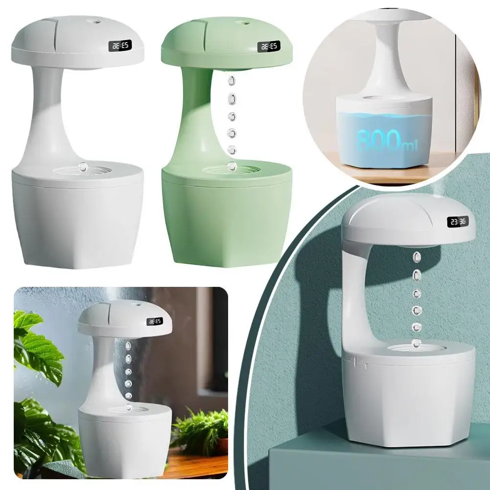 Anti Gravity Water Droplet Backflow Humidifier Aromatherapy Machine Air Humidifier Essential Large Capacity Office Bedroom
