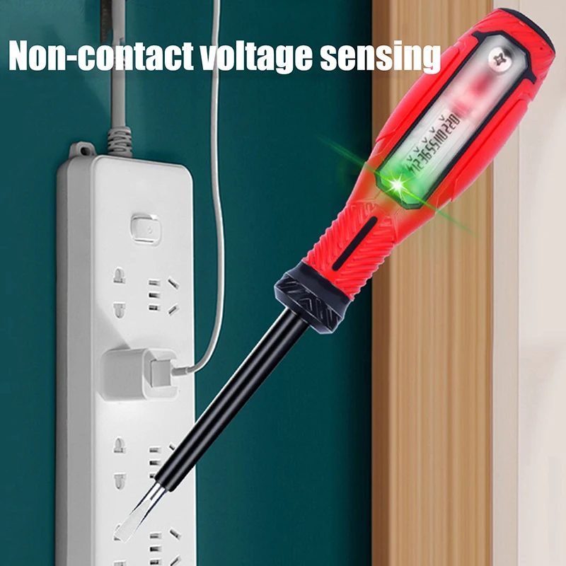 Newest Non-Contact Screwdriver Voltage Tester Pen 12-250V LCD Display Screen Voltmeter Detector Electrical Pen Voltage Indicator